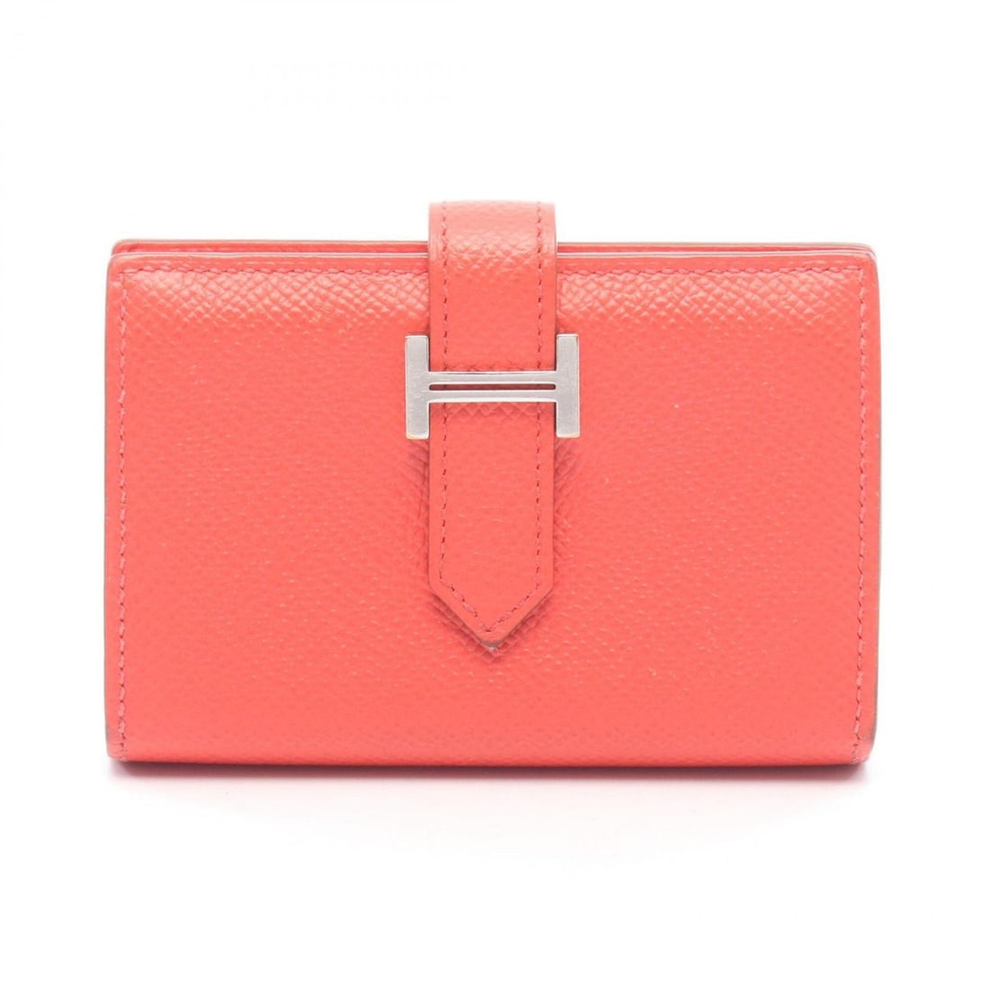 Hermes Bearn Mini Business Card Holder/Card Case, Leather, Veau Epsom, Women's, Red: --- Catalog ---Category: DesignType: Business card caseColor: Red colorGender: WomenMaterial: Epsom leather Category: GeneralBrand: HermesCategory: Physical PropertiesSize (HxWxD): 7cm x 10cm x 2cm / 
