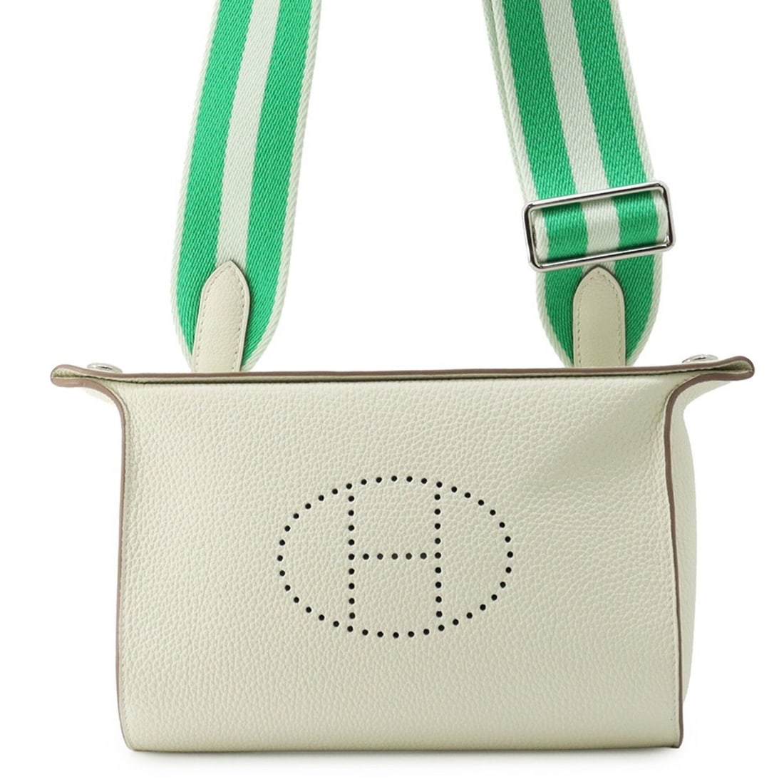 Hermes Shoulder Bag Videpoche Mushroom Togo Leather B Stamp Handbag HERMES: --- Catalog ---Category: SizeSize (HxWxD): 14.5cm x 21cm x 4.5cm / 5.7'' x 8.26'' x 1.77''Category: DesignType: Handbag, Shoulder bagColor: Green, WhiteGender: WomenMaterial: Togo leather Category: Ge