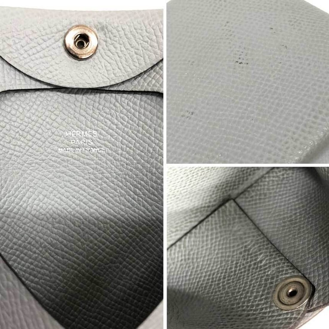 Hermes Bastia coin case, light gray. - 3
