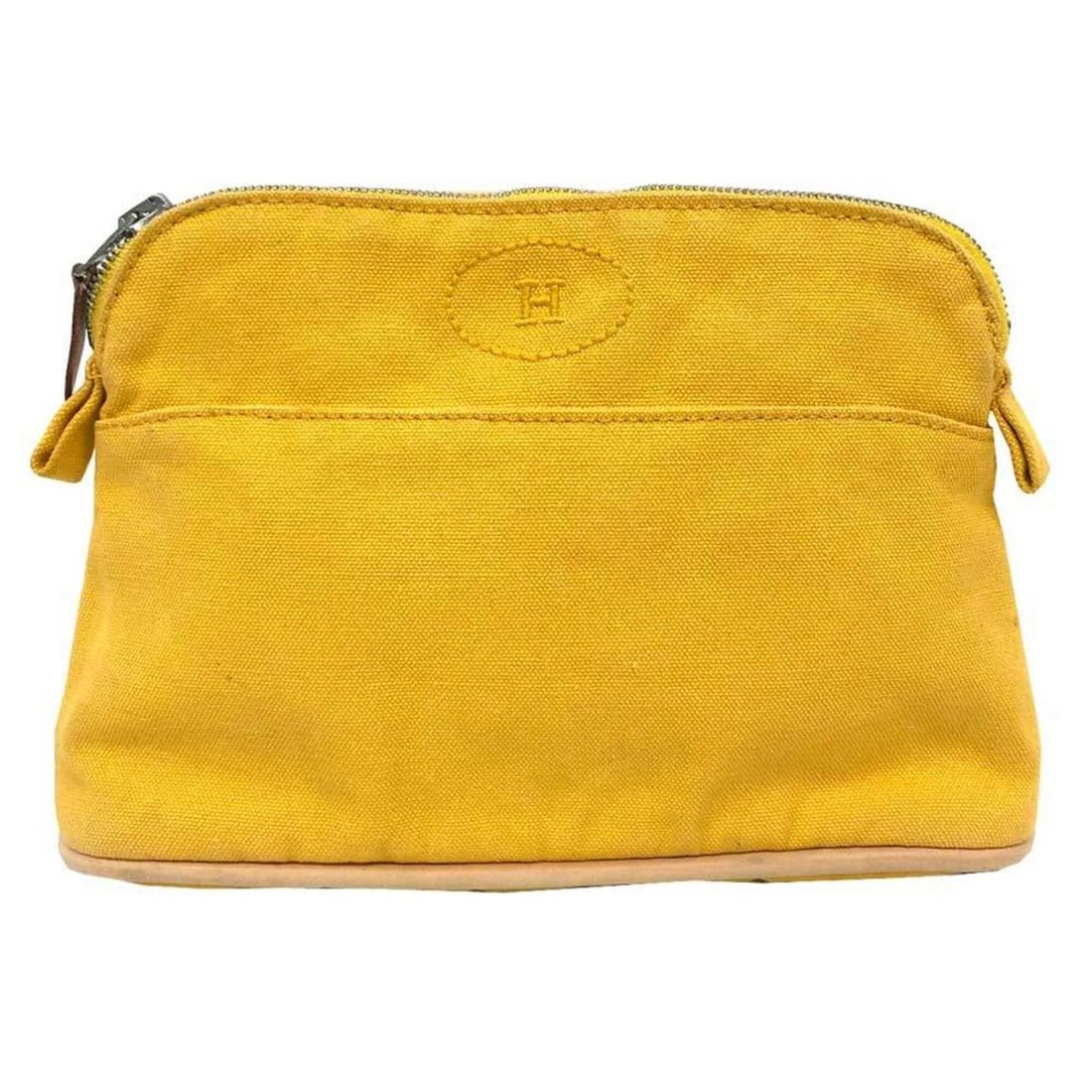 HERMES Bolide Pouch 20/Mini Pouch, Cotton, Yellow: --- Catalog ---Category: SizeSize (HxWxD): 13.5cm x 20cm x 6cm / 5.31'' x 7.87'' x 2.36''Category: DesignType: PouchColor: YellowGender: Men,WomenMaterial: Cotton Category: GeneralBrand: Hermes--- Ite