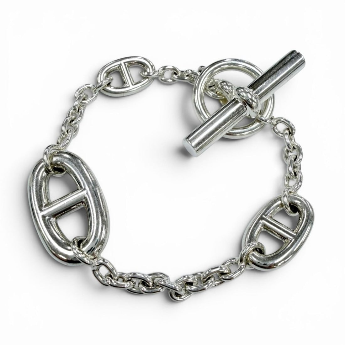 HERMES Farandole 925 Chaine d'Ancre bracelet, approximately 15cm chain, silver, made in France, 2024 (1 of 6)