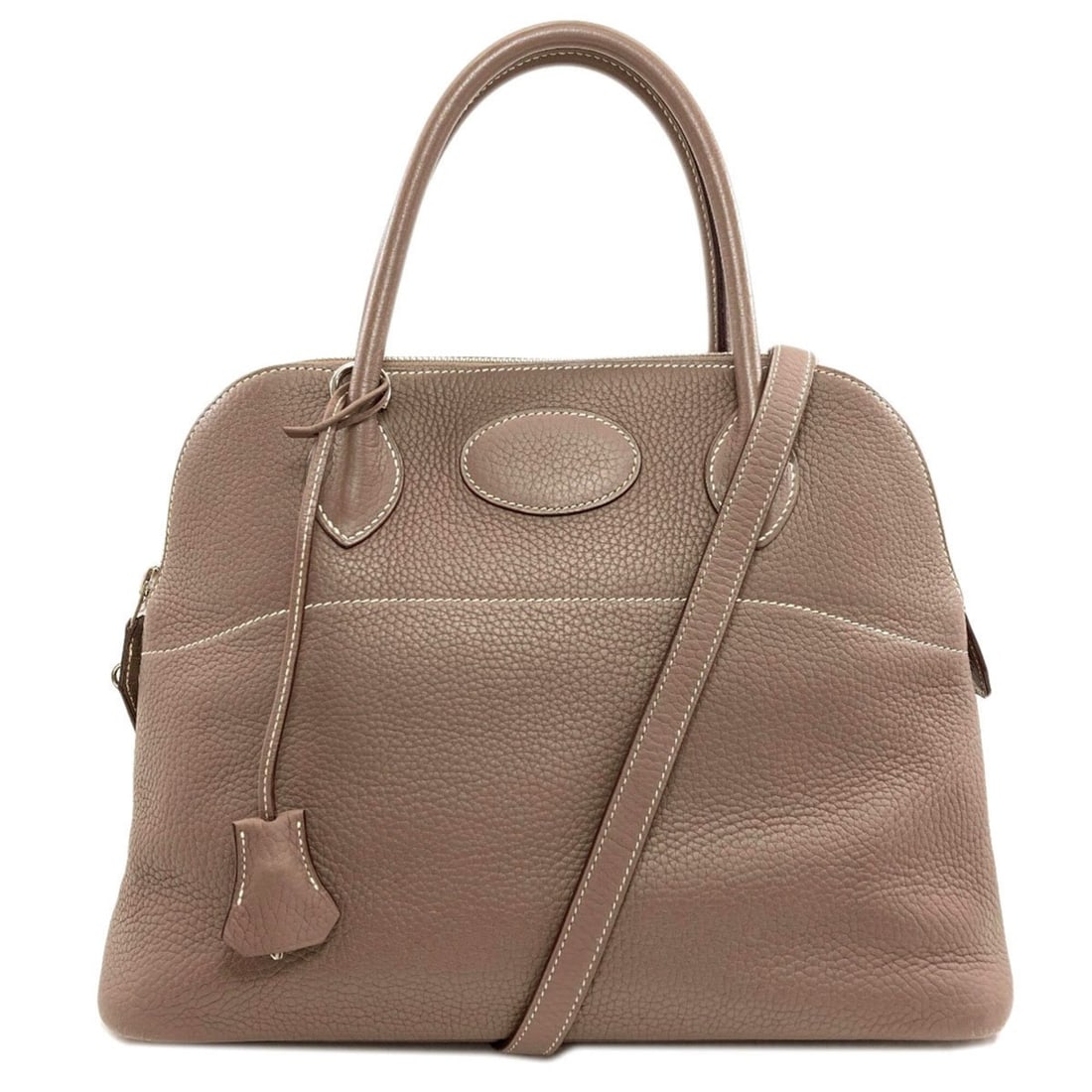Hermes Bolide 31 Etoupe Silver Hardware Handbag, Taurillon Leather, Women's: --- Catalog ---Category: SizeSize (HxWxD): 23cm x 31cm x 12cm / 9.05'' x 12.2'' x 4.72''Category: DesignType: HandbagColor: Etoupe grayGender: WomenMaterial: Taurillon clemence leather Category: Gener