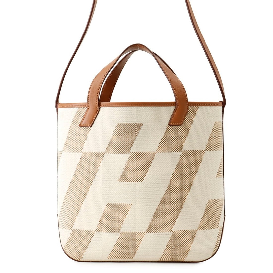 Hermes Tote Bag H Ambier PM Gold Swift Toile Z Stamp HERMES 2-way Shoulder Handbag (1 of 15)