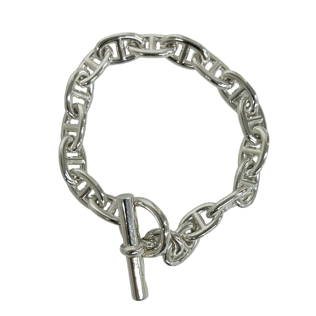 HERMES Chaine d'Ancre MM 16-link bracelet, sterling silver 925, men's accessory, silver, item number (1 of 7)