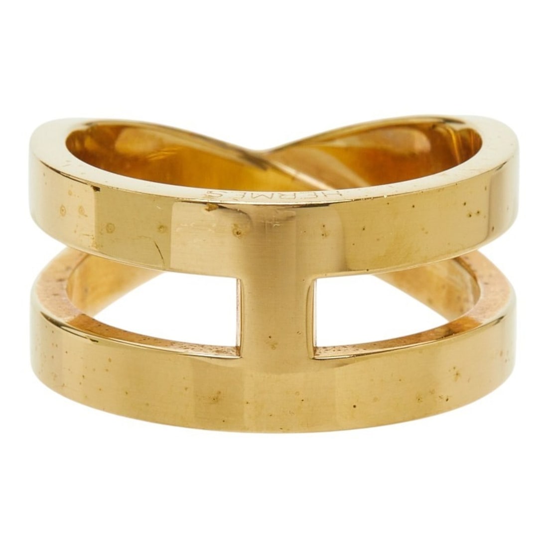Hermes Ruban Scarf Ring, Gold Plated, Women's: --- Catalog ---Category: DesignType: Scarf ringColor: GoldGender: WomenCategory: GeneralBrand: Hermes--- Item List ---Section: ConditionRanking: Rank AB Used - Traces of usage, scratches / dirt can be
