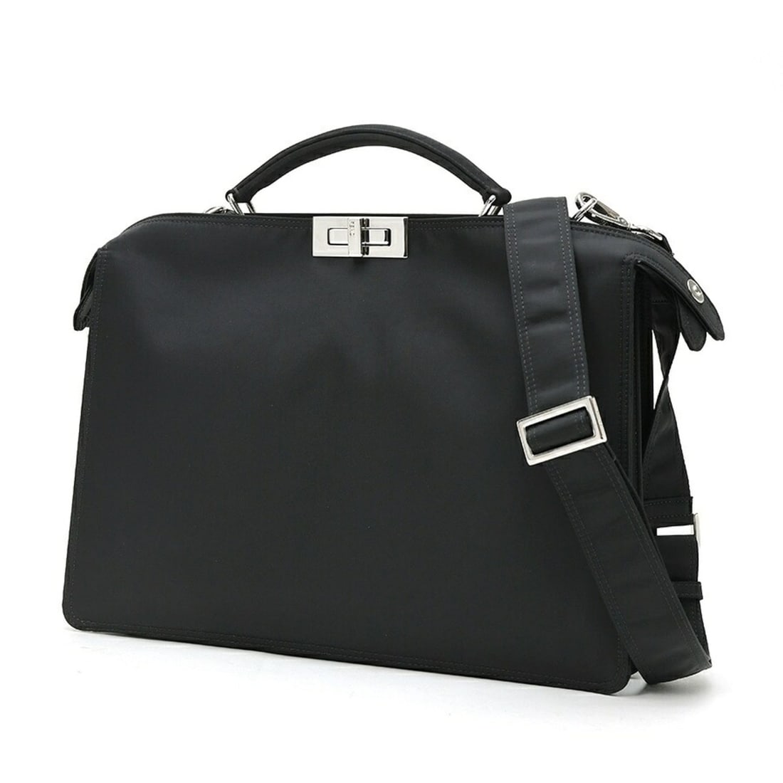 Fendi Peekaboo I See You Medium Tote Bag, 7VA529, Nylon, Black: --- Catalog ---Category: SizeSize (HxWxD): 34cm x 38cm x 12cm / 13.38'' x 14.96'' x 4.72''Strap Length: 140cm / 55.11''Category: DesignType: Tote bagColor: BlackGender: WomenMaterial: Nylon Category: 