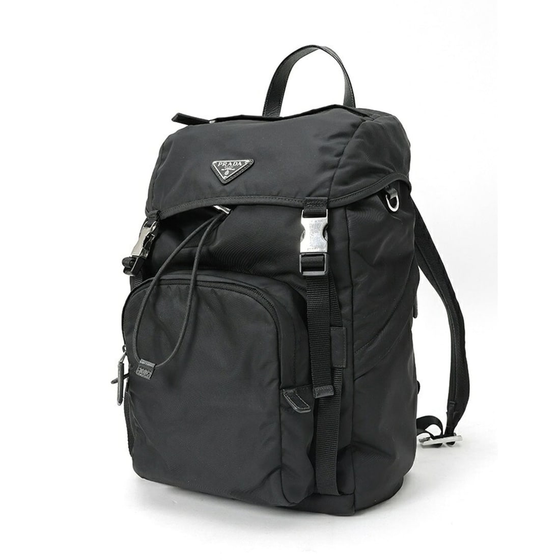 Prada PRADA Re-Nylon Saffiano Leather Backpack 2VZ135 Nylon Black: --- Catalog ---Category: SizeSize (HxWxD): 45cm x 27cm x 17cm / 17.71'' x 10.62'' x 6.69''Category: DesignType: BackpackColor: BlackGender: Women,MenMaterial: Fabric Category: GeneralBrand: PradaCount