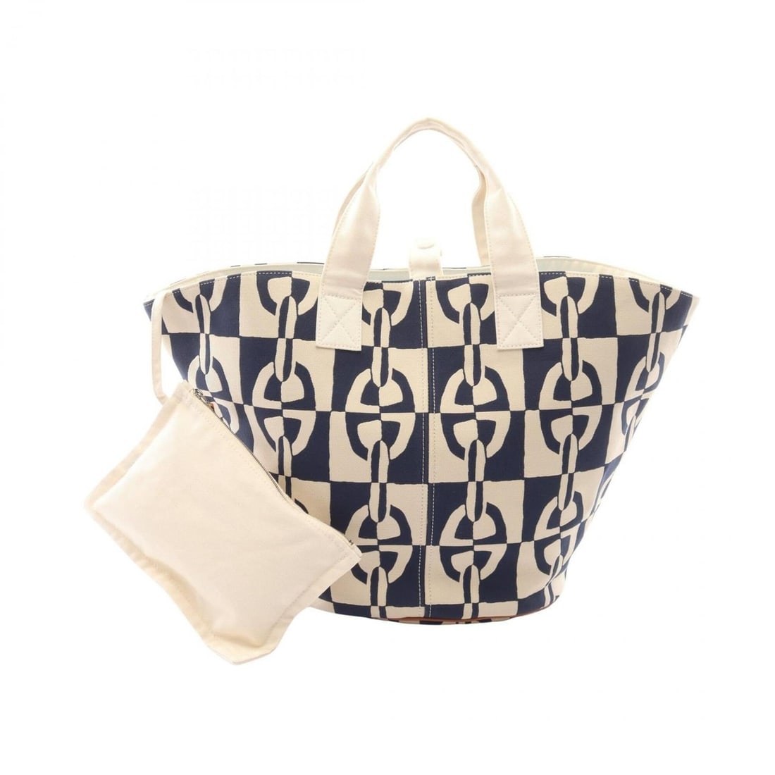 Hermes Panier de Plage PM Chaine d'Ancre Handbag with Pouch, Tote Bag, Canvas, Women's, White/Navy: --- Catalog ---Category: SizeSize (HxWxD): 30cm x 27cm x 16cm / 11.81'' x 10.62'' x 6.29''Category: DesignType: Handbag, Tote bagColor: Navy, WhiteGender: WomenMaterial: Canvas Category: GeneralBrand: