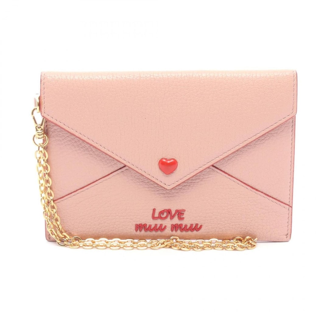 Miu Miu Miu Madras Love Envelope Handbag Pouch Leather Women's Pink 5MF001: --- Catalog ---Category: SizeSize (HxWxD): 11cm x 15cm / 4.33'' x 5.9''Category: DesignType: PouchColor: PinkGender: WomenMaterial: Leather Category: GeneralBrand: Miu Miu--- Item List ---Section: Con