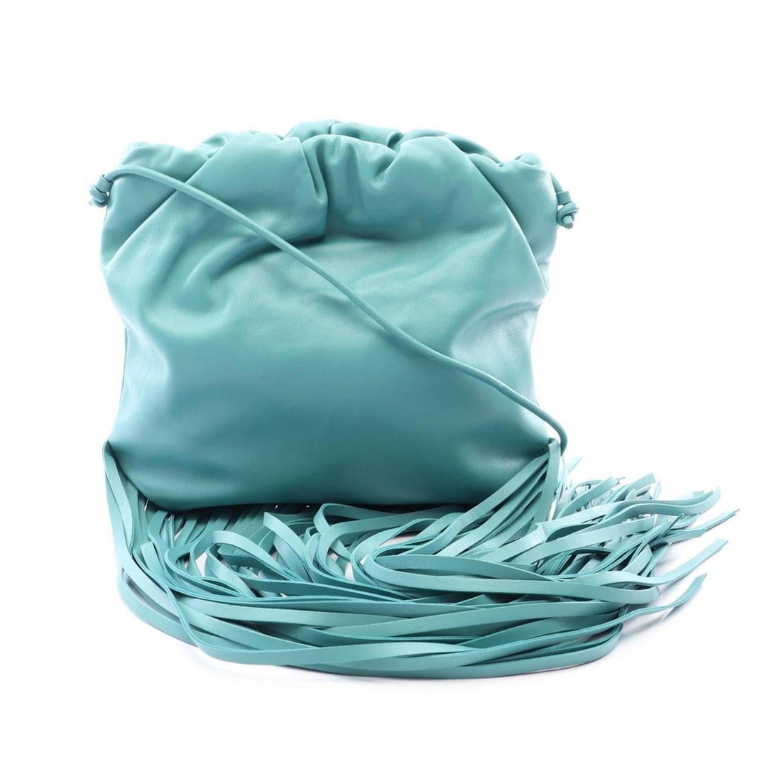 Bottega Veneta The Fringe Handbag Pouch Shoulder Bag Leather Women's Green: --- Catalog ---Category: SizeSize (HxWxD): 28cm x 28cm x 3cm / 11.02'' x 11.02'' x 1.18''Strap Length: 123cm / 48.42''Category: DesignType: Handbag, Shoulder bagColor: GreenGender: WomenMaterial: Leat
