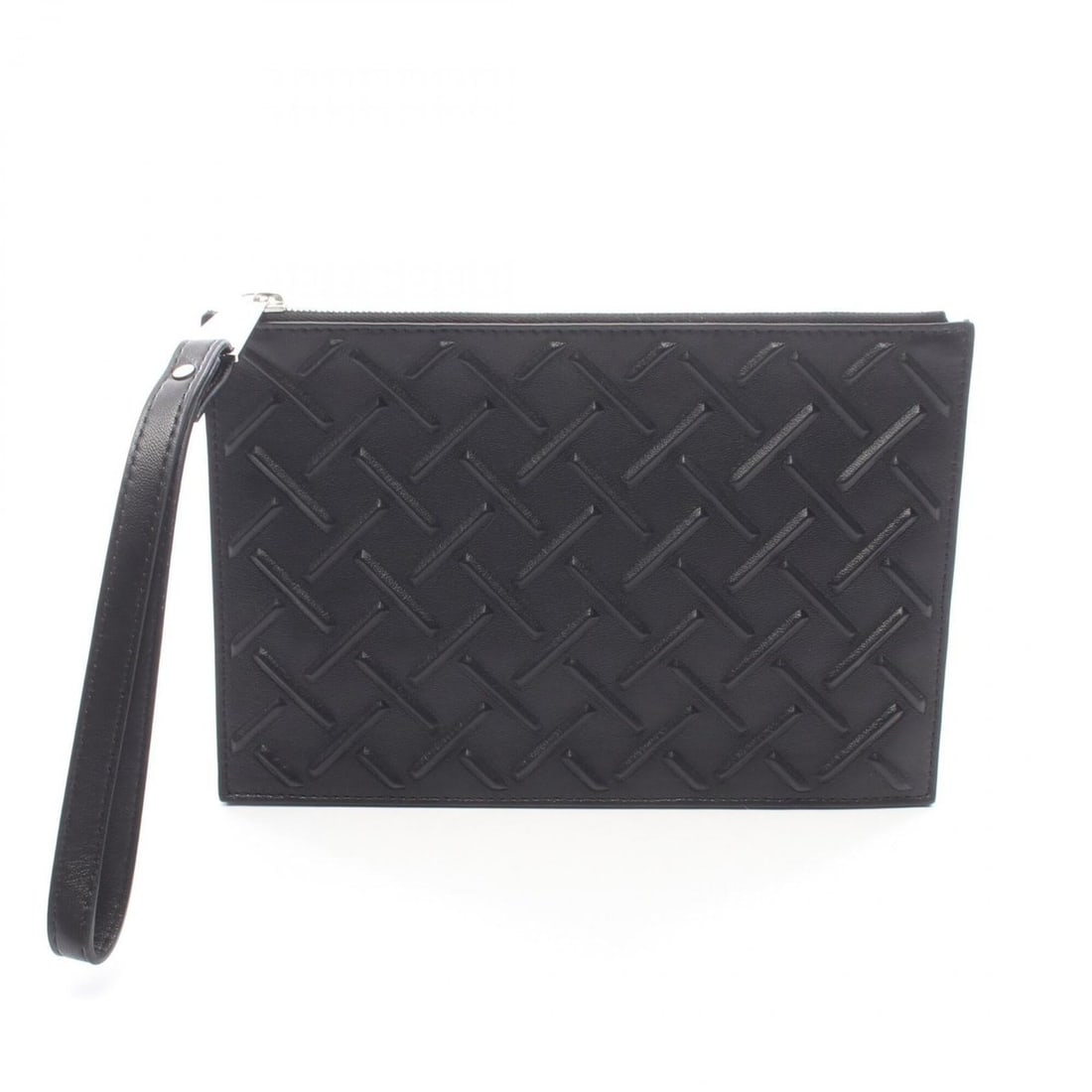 Bottega Veneta Intrecciato Leather Clutch Bag/Handbag with Hand Strap, Men's, Black: --- Catalog ---Category: SizeSize (HxWxD): 14.5cm x 22cm x 5.00mm / 5.7'' x 8.66'' x 0.19''Strap Length: 21cm / 8.26''Category: DesignType: Clutch bag, HandbagColor: BlackGender: MenMaterial: Leather 