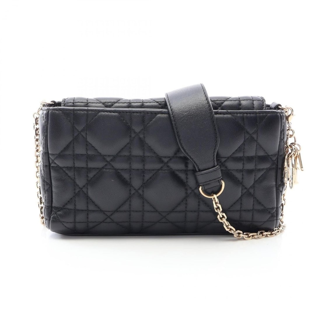 Christian Dior Dior Cannage Shoulder Bag/Handbag, Leather, Women's, Black (1 of 13)