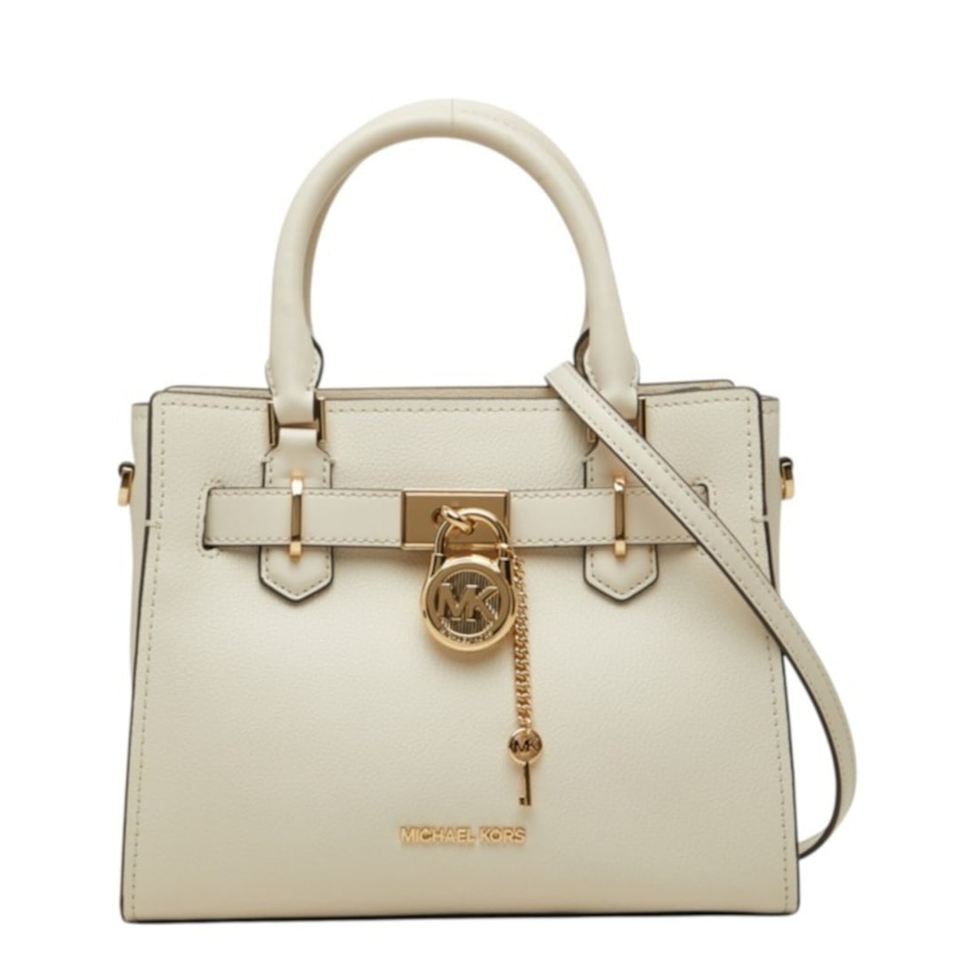 Michael Kors LANDON Satchel Small Handbag Shoulder Bag 2-Way White Ivory Leather Women's: --- Catalog ---Category: SizeStrap Drop: 54cm / 21.25''Handle Drop: 9.50cm / 3.74''Size (HxWxD): 9.5cm x 25cm x 10.5cm / 3.74'' x 9.84'' x 4.13''Category: DesignType: Handbag, Shoulder bagColor: Ivory