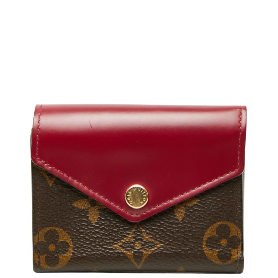 Louis Vuitton Monogram Portefeuille Zoe Tri-fold Wallet Compact M62932 Brown Fuchsia Leather Women's: --- Catalog ---Category: SizeSize (HxWxD): 7.5cm x 9.5cm x 1.5cm / 2.95'' x 3.74'' x 0.59''Category: DesignType: Wallet (tri-fold)Color: Brown, Fuchsia, MonogramGender: WomenClosure: Button, Snap fast