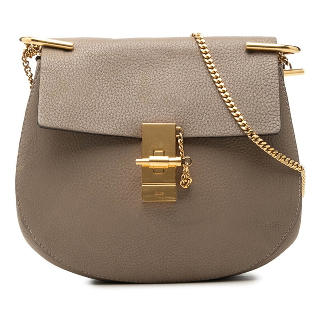 Chloé Chloe Drew Chain Shoulder Bag, Beige, Gold Hardware, Leather, Women's: --- Catalog ---Category: SizeSize (HxWxD): 20cm x 23cm x 8cm / 7.87'' x 9.05'' x 3.14''Category: DesignType: Shoulder bagColor: BeigeGender: WomenMaterial: Leather Hardware Color: GoldCategory: Genera