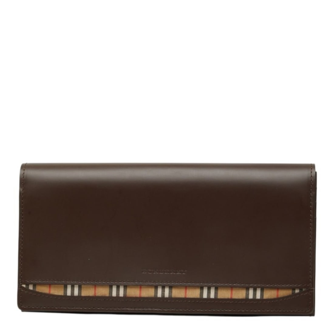 Burberry Nova Check Long Wallet, Brown Leather, Women's BURBERRY: --- Catalog ---Category: SizeSize (HxWxD): 10cm x 19cm x 1.8cm / 3.93'' x 7.48'' x 0.7''Category: DesignType: Coin purse/coin caseColor: BrownGender: WomenClosure: FlapMaterial: Leather Inner Pocket: 