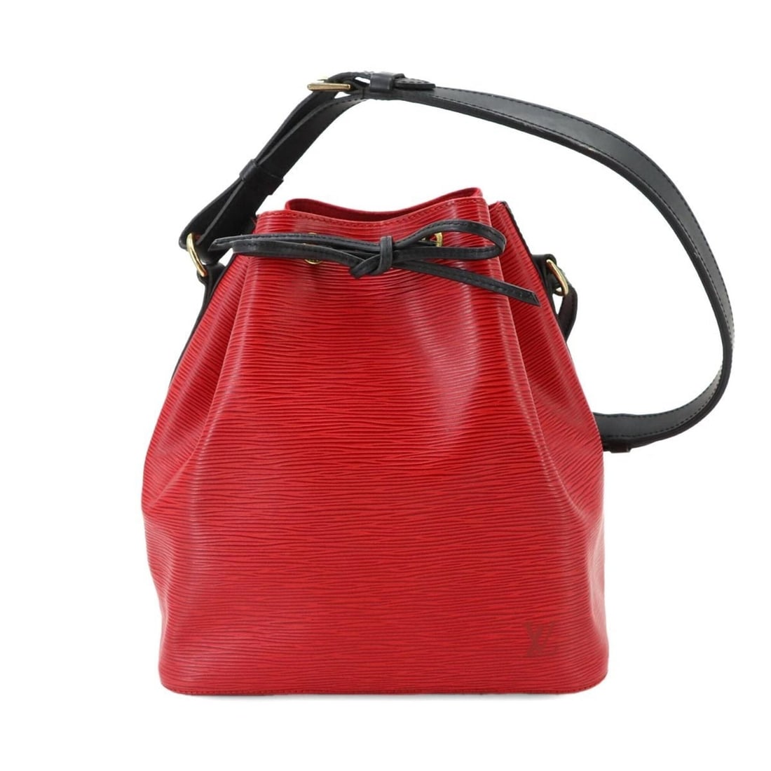 Louis Vuitton Epi Petit Noe Shoulder Handbag, Leather, Castilian Red (Noir), M44172, Gold Hardware (1 of 17)