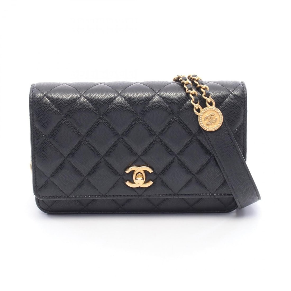 Chanel Matelassé Shoulder Bag/Handbag, Caviar Leather (Grained Calfskin), Women's, Black, AP2840: --- Catalog ---Category: SizeSize (HxWxD): 13cm x 19cm x 3cm / 5.11'' x 7.48'' x 1.18''Category: DesignType: Shoulder bagColor: BlackGender: WomenMaterial: Grained Calfskin Category: GeneralBrand: Cha