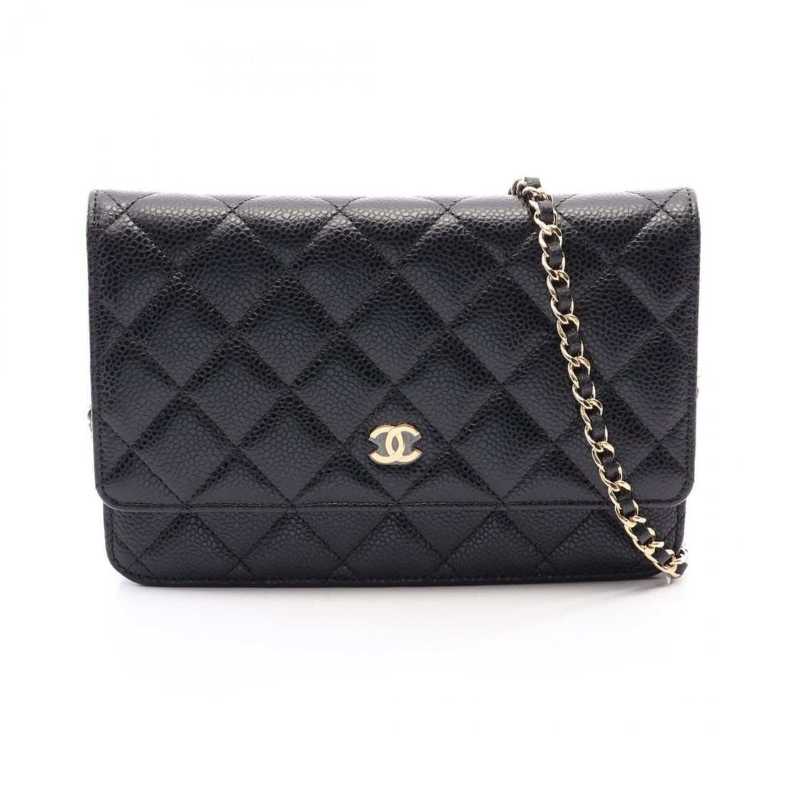 Chanel Matelassé Shoulder Bag/Handbag, Caviar Leather (Grained Calfskin), Women's, Black, A33814: --- Catalog ---Category: SizeSize (HxWxD): 12cm x 19cm x 3cm / 4.72'' x 7.48'' x 1.18''Category: DesignType: Shoulder bagColor: BlackGender: WomenMaterial: Grained Calfskin Category: GeneralBrand: Cha