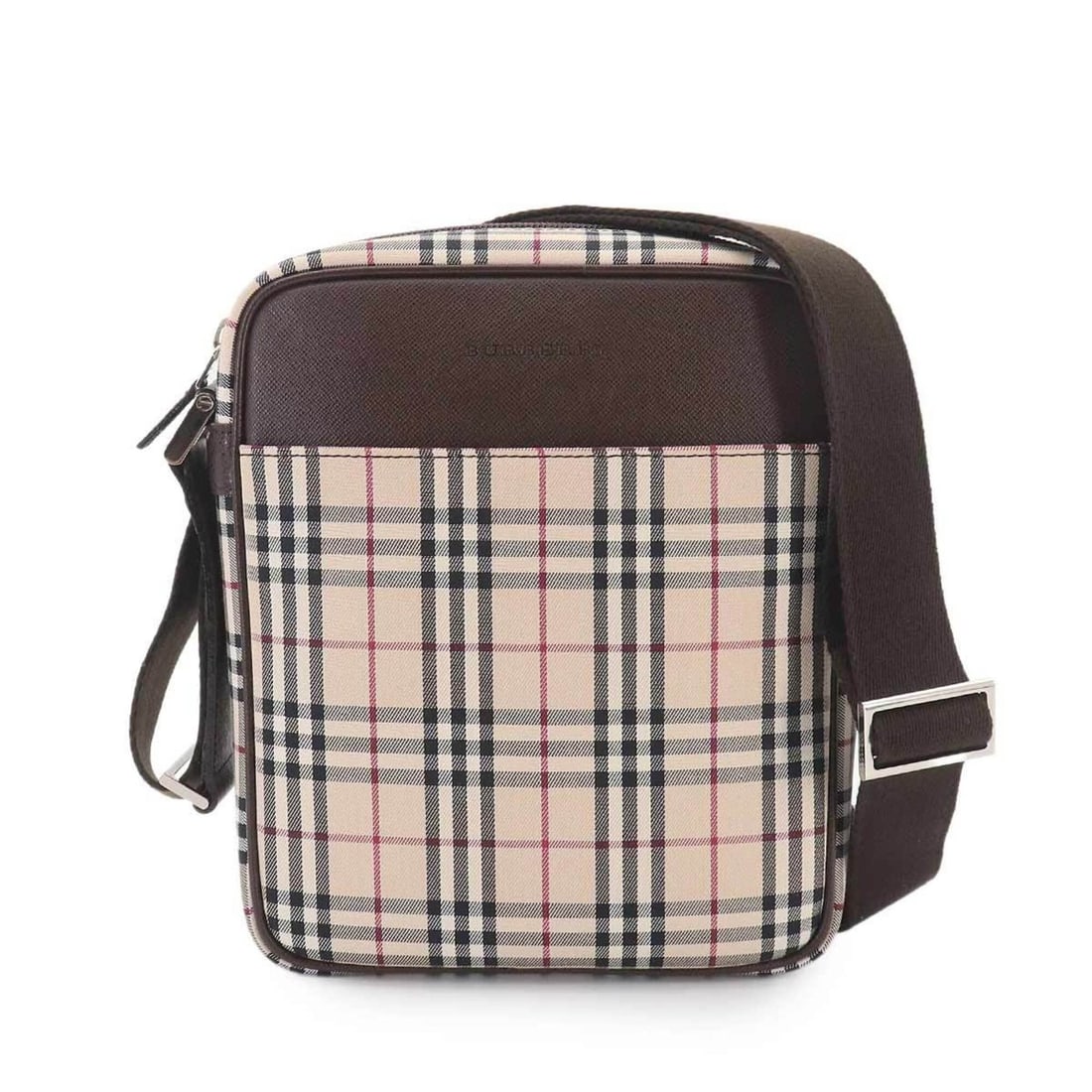 Burberry Nova Check Shoulder Handbag, Canvas and Leather, Beige/Brown, Silver Hardware.: --- Catalog ---Category: SizeSize (HxWxD): 22.5cm x 18.5cm x 6.5cm / 8.85'' x 7.28'' x 2.55''Category: DesignType: Handbag, Shoulder bagColor: Beige, Beige brown, BrownGender: WomenMaterial: Canvas Ca