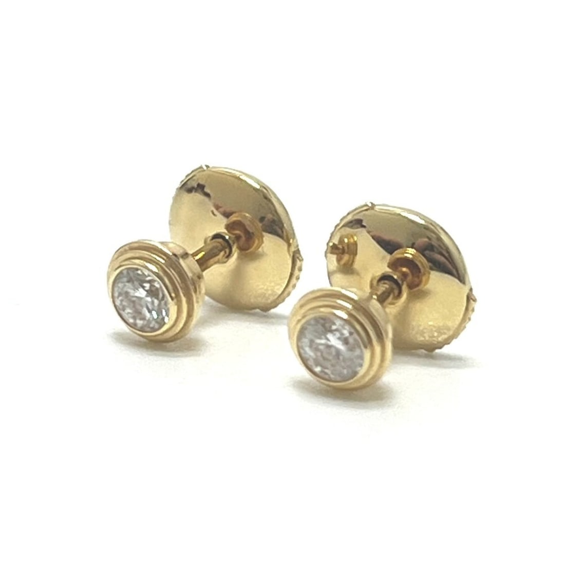 CARTIER Cartier Damour MM Diamants Légers 2-Diamond Earrings, 18K Yellow Gold, Women's, Like New (1 of 18)