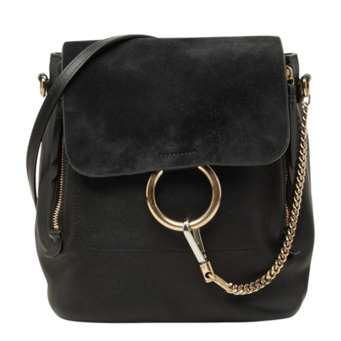 Chloé Chloe Faye Backpack Shoulder Bag 2WAY 03 17 70 652 Black Leather Suede Women's: --- Catalog ---Category: SizeSize (HxWxD): 26.5cm x 21.5cm x 15cm / 10.43'' x 8.46'' x 5.9''Category: DesignType: Shoulder bagColor: BlackGender: WomenMaterial: Leather , Suede Category: GeneralMPN: 0