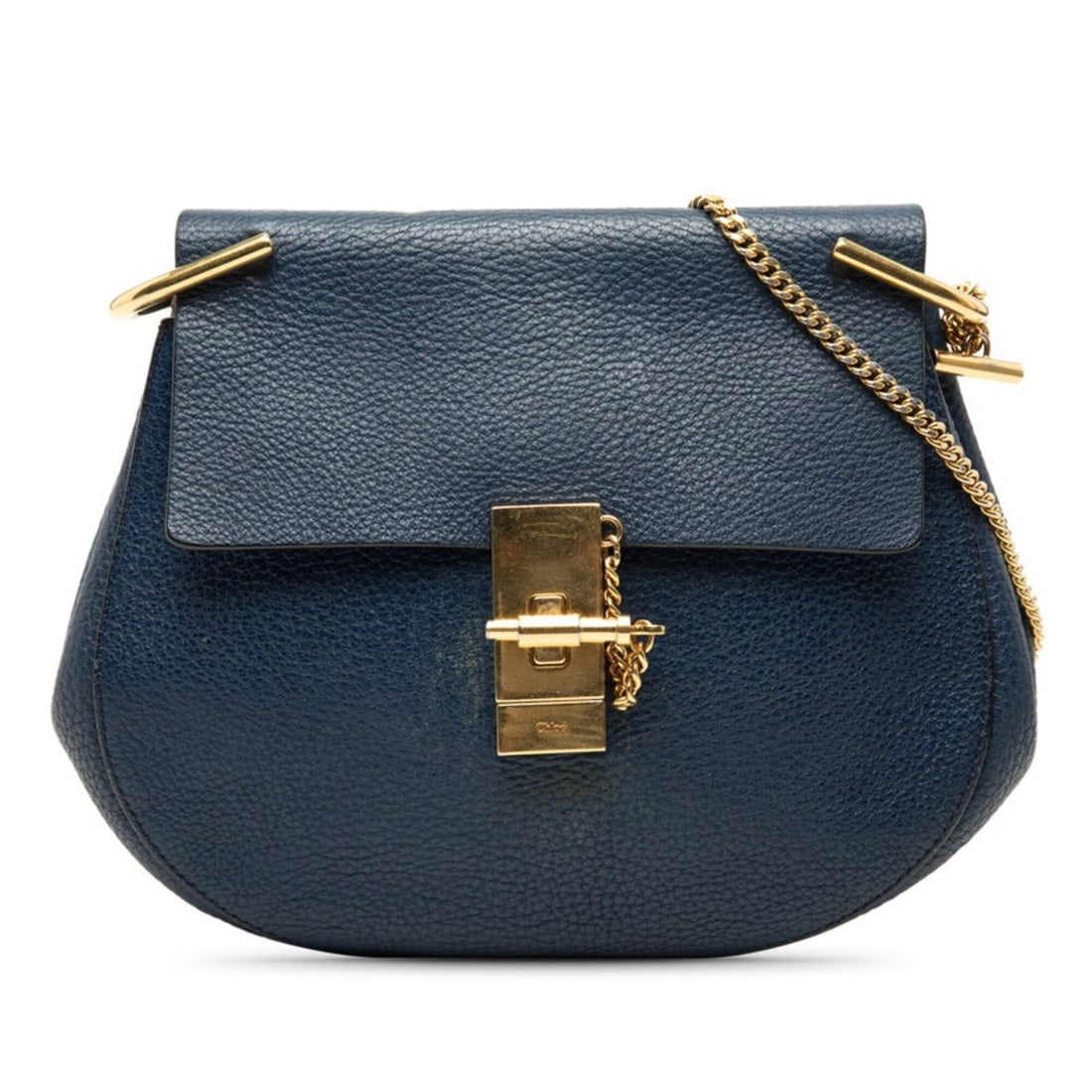 Chloé Chloe Drew Chain Shoulder Bag, Navy Leather, Women's: --- Catalog ---Category: SizeSize (HxWxD): 19cm x 22cm x 7.5cm / 7.48'' x 8.66'' x 2.95''Category: DesignType: Shoulder bagColor: NavyGender: WomenMaterial: Leather Category: GeneralBrand: Chloé--- I