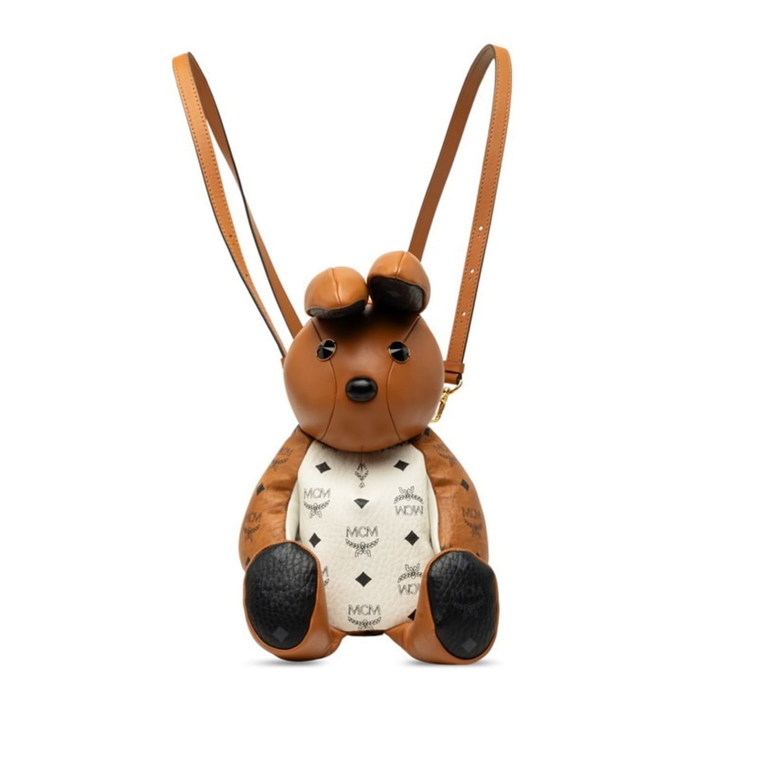 MCM Visetos Logogram Rabbit Doll Backpack (Brown & White Leather) for Women: --- Catalog ---Category: SizeSize (HxWxD): 35.5cm x 15cm x 12.5cm / 13.97'' x 5.9'' x 4.92''Category: DesignType: BackpackColor: Brown, WhiteGender: WomenMaterial: PVC , Leather Category: GeneralBrand