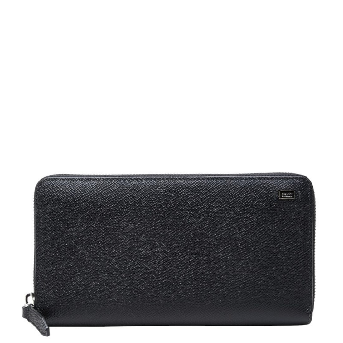 Bally Round Zipper Long Wallet, Black Leather, Men's BALLY: --- Catalog ---Category: SizeSize (HxWxD): 11cm x 19.5cm x 2.5cm / 4.33'' x 7.67'' x 0.98''Category: DesignType: Long wallet (bi-fold)Color: BlackGender: MenMaterial: Leather Category: GeneralBrand: B