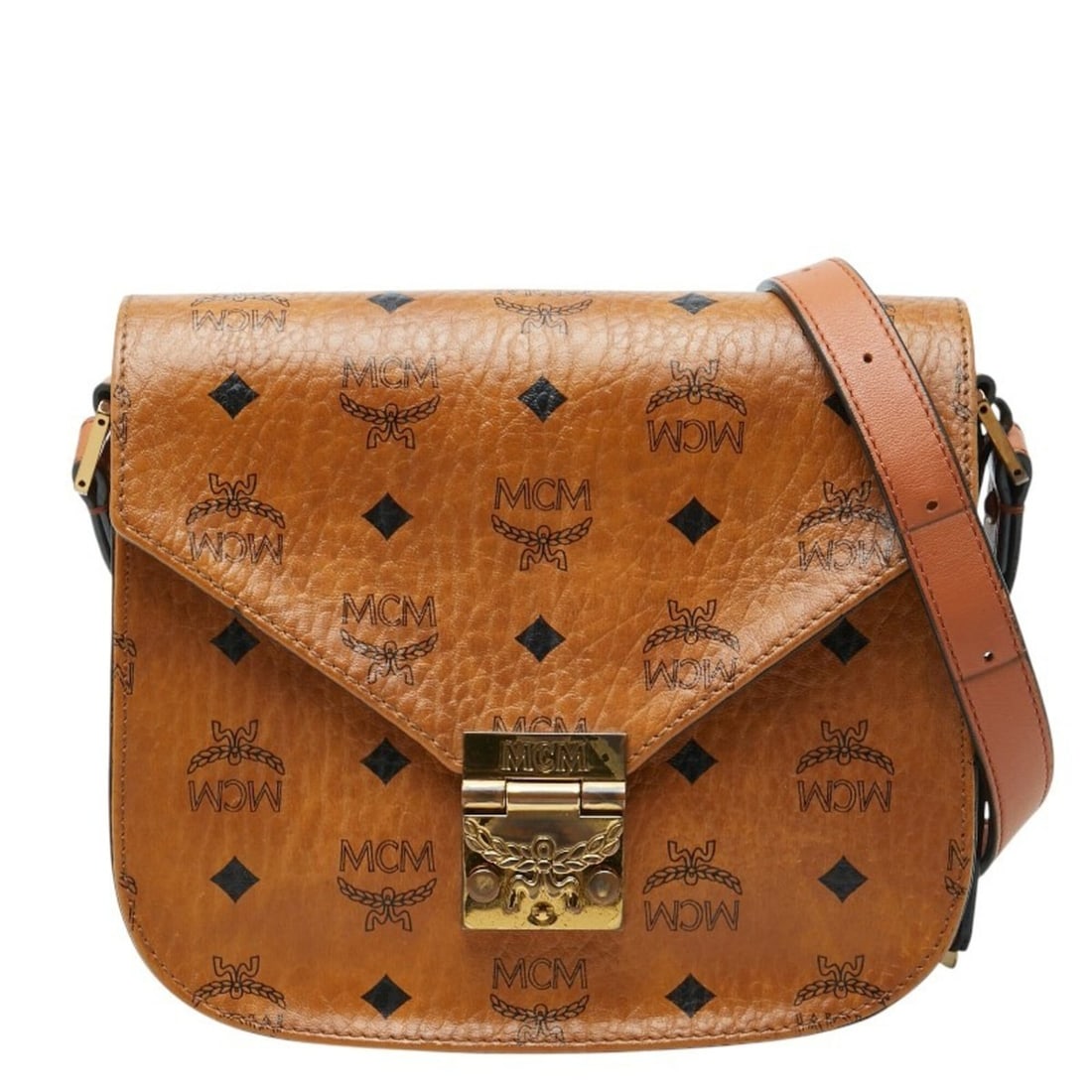 MCM Visetos Crossbody Shoulder Bag, Brown Leather, Women's: --- Catalog ---Category: SizeSize (HxWxD): 19cm x 21cm x 8.5cm / 7.48'' x 8.26'' x 3.34''Category: DesignType: Shoulder bagColor: BrownGender: WomenMaterial: PVC , Leather Category: GeneralBrand: MCM-