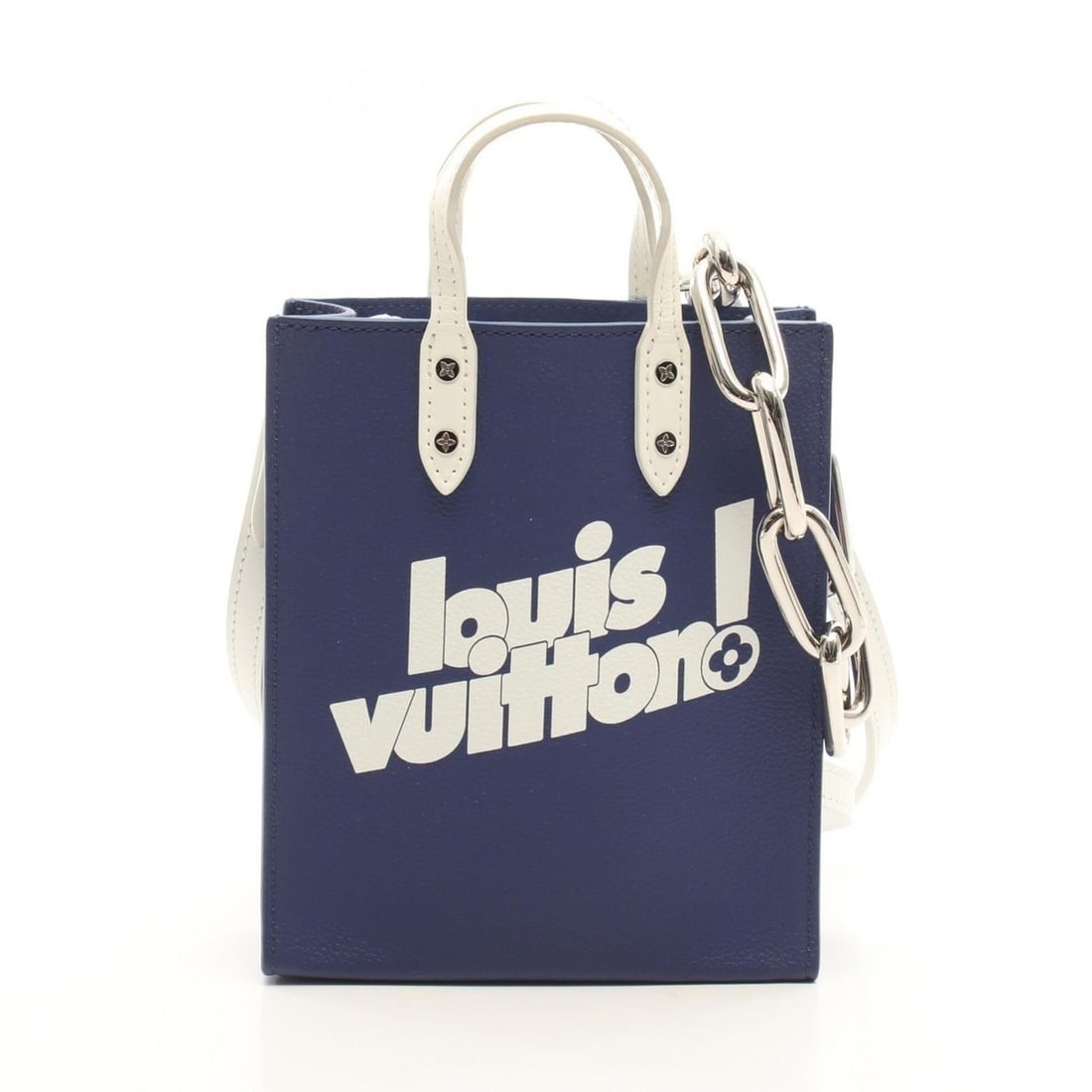 Louis Vuitton Sac Plat XS Everyday LV 2-Way Tote Bag Handbag Leather Women's Navy/White M80841: --- Catalog ---Category: SizeSize (HxWxD): 19.5cm x 16cm x 5.5cm / 7.67'' x 6.29'' x 2.16''Category: DesignType: Handbag, Tote bagColor: Navy, WhiteGender: WomenMaterial: Leather Category: GeneralMPN: