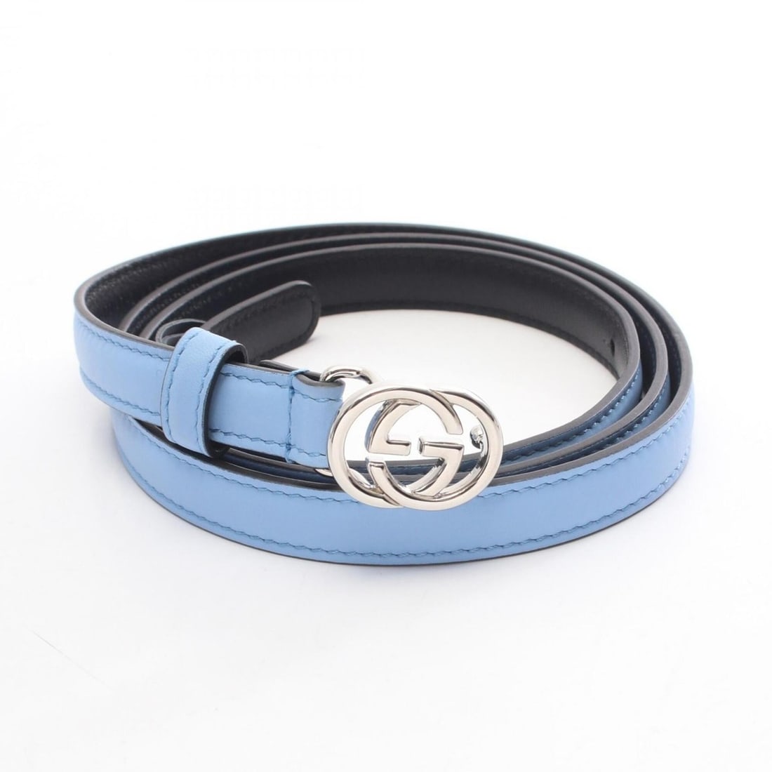 Gucci Interlocking G Belt Leather Men's Blue: --- Catalog ---Category: SizeLength: 95cm - 105cm / 37.4'' - 41.33''Category: DesignType: Standard beltColor: BlueGender: MenMaterial (Strap): Leather Category: GeneralBrand: Gucci--- Item List ---Sec