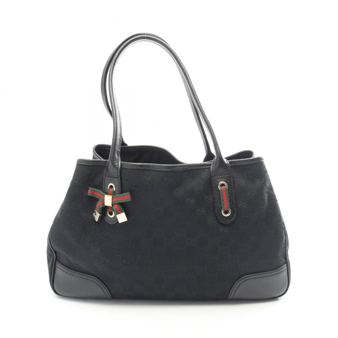 Gucci Princy GG Canvas Tote Bag Handbag Leather Women's Black Multicolor 163805: --- Catalog ---Category: SizeSize (HxWxD): 23cm x 37cm x 10cm / 9.05'' x 14.56'' x 3.93''Category: DesignType: Handbag, Tote bagColor: Black, Multi-colorGender: WomenMaterial: Canvas , Leather Categor