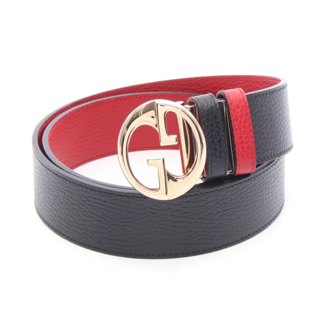 Gucci GG buckle, gold hardware, reversible leather belt, men's, black/red, ¥450,000: --- Catalog ---Category: SizeLength: 86cm - 96cm / 33.85'' - 37.79''Category: DesignType: Standard beltColor: Black, Red colorGender: MenMaterial (Strap): Leather Category: GeneralMPN: 450000Brand: Gu