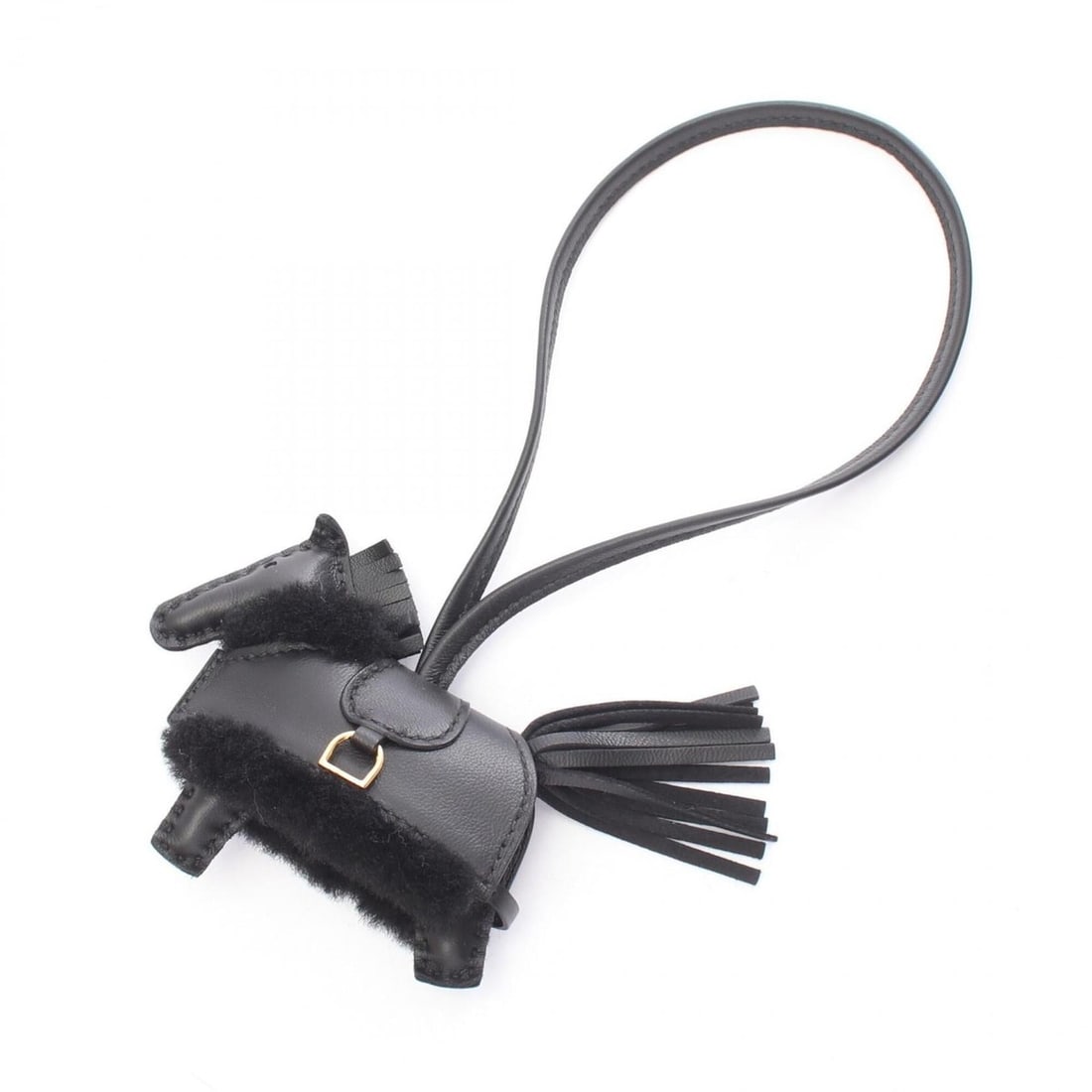 Hermes Rodeo PM Robeoplash So Black Charm Accessory, Sheepskin, Agneau Milo, Women's,: --- Catalog ---Category: DesignType: Handbag charmColor: BlackGender: WomenMaterial: Agneau Milo, LeatherLeather/Fur Type: MoutonCategory: GeneralBrand: Hermes--- Item List ---Section: ConditionRankin