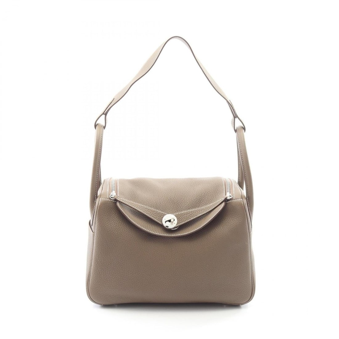 Hermes Lindy 30 Etoupe Shoulder Bag/Handbag, Taurillon Clemence Leather, Women's, Gray: --- Catalog ---Category: SizeSize (HxWxD): 20cm x 30cm x 15cm / 7.87'' x 11.81'' x 5.9''Category: DesignType: Handbag, Shoulder bagColor: GrayGender: WomenMaterial: Taurillon clemence leather Hardware