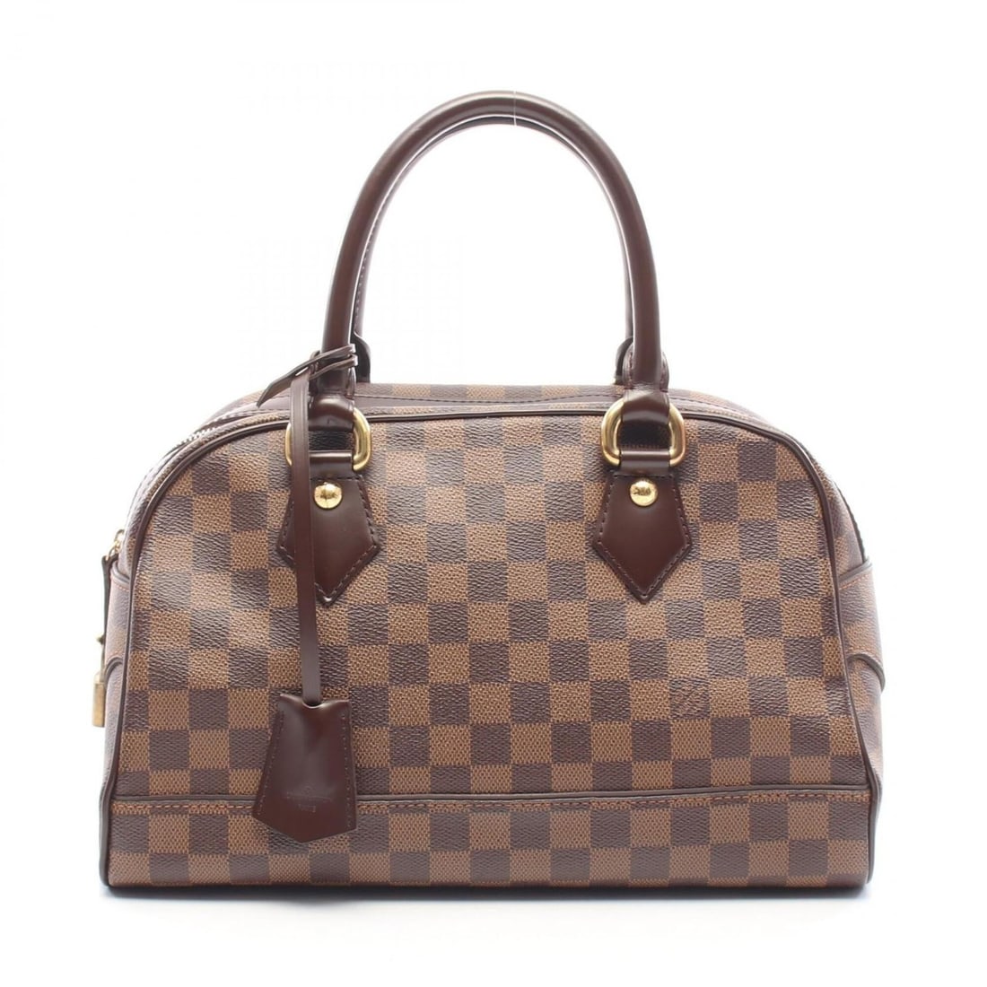 Louis Vuitton Duomo Handbag, Coated Canvas and Leather, Damier Pattern, Women's, Brown, N60008: --- Catalog ---Category: SizeSize (HxWxD): 20cm x 32cm x 15cm / 7.87'' x 12.59'' x 5.9''Category: DesignType: HandbagColor: Brown, Damier CanvasGender: WomenMaterial: Coated canvas Category: GeneralMP