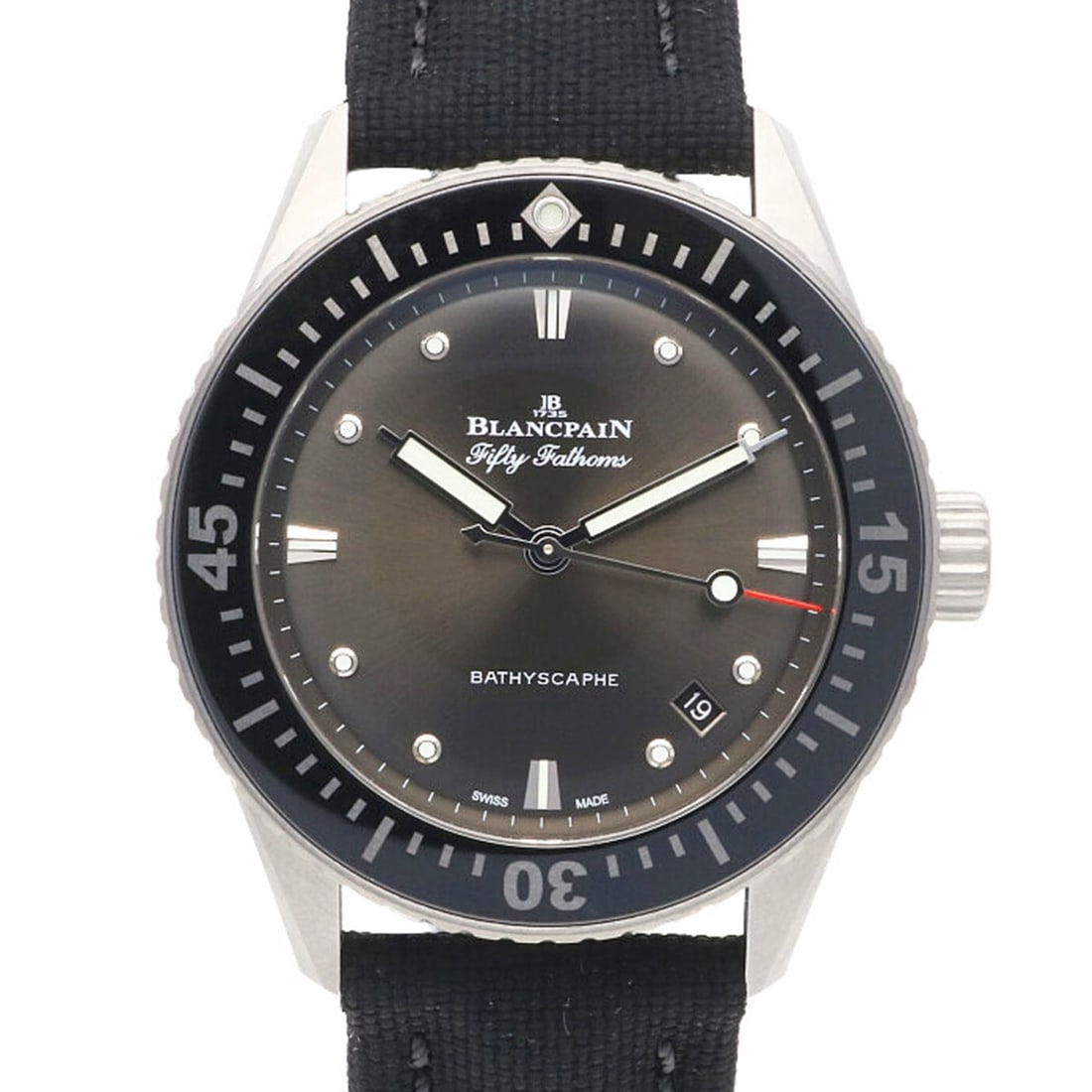 Blancpain Fifty Fathoms Bathyscaphe Watch, Stainless Steel 5100B-1110-B52A Automatic Men's Unused,: --- Catalog ---Category: SizeWrist Size: 14cm - 19cm / 5.51'' - 7.48''Case Diameter: 38mm / 1.5''Category: DesignType: WristwatchGender: MenColor (Dial): BlackMaterial (Case): Stainless steelCategory: