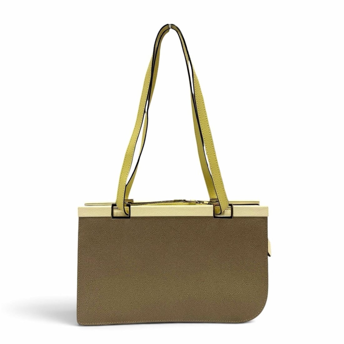 Valextra N504508 Leather Handbag Tote Bag in Beige, Yellow, and Ivory, Made Italy, Women's.: --- Catalog ---Category: SizeSize (HxWxD): 16.5cm x 27.5cm x 8.5cm / 6.49'' x 10.82'' x 3.34''Category: DesignType: Handbag, Tote bagColor: Beige, Ivory, YellowGender: WomenMaterial: Leather Category: