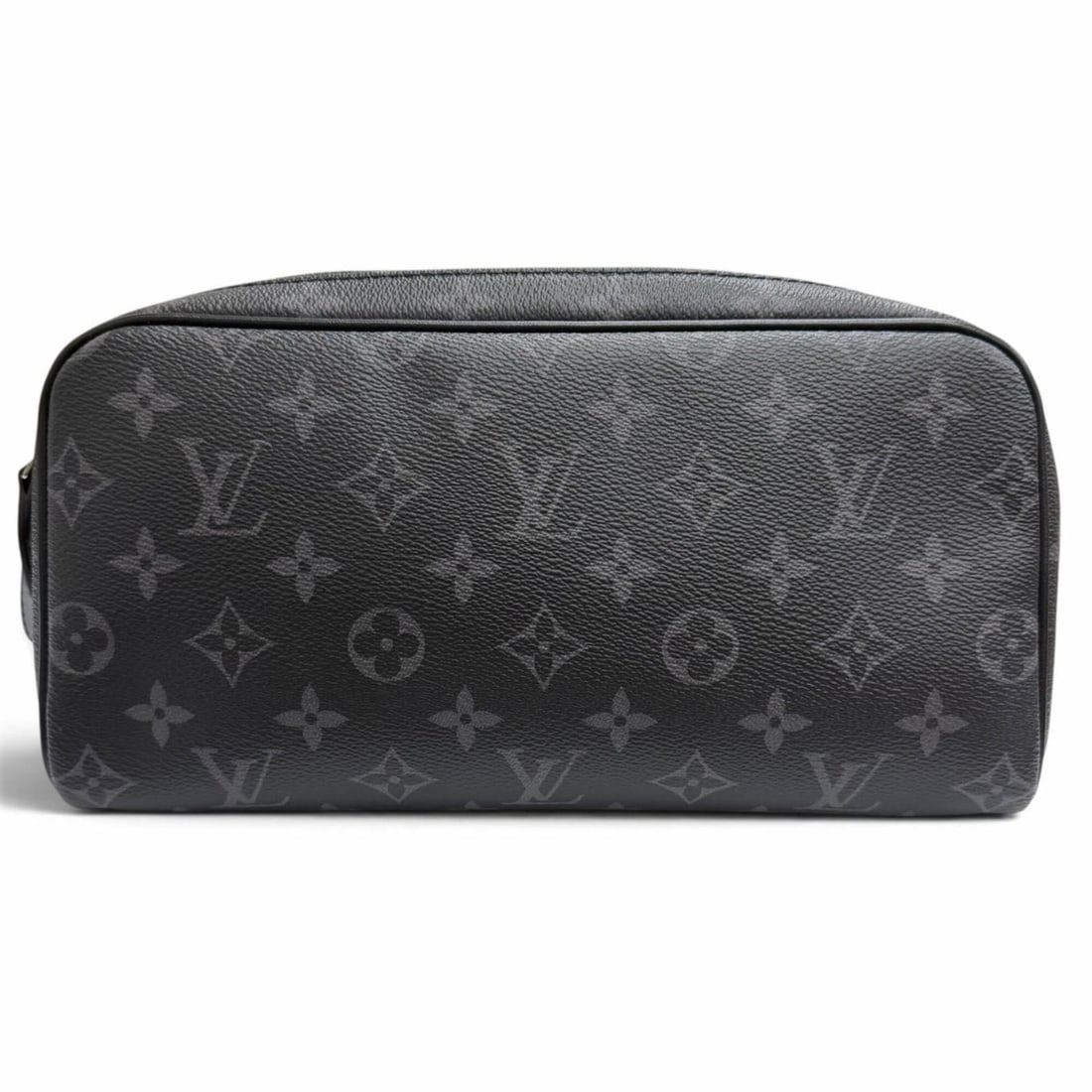 LOUIS VUITTON M46354 Dopp Kit Monogram Eclipse Travel Pouch Second Bag Black Made in France Men's: --- Catalog ---Category: SizeSize (HxWxD): 15cm x 28cm x 16.5cm / 5.9'' x 11.02'' x 6.49''Category: DesignType: PouchColor: BlackGender: MenMaterial: Monogram Eclipse Category: GeneralMPN: M46354Brand
