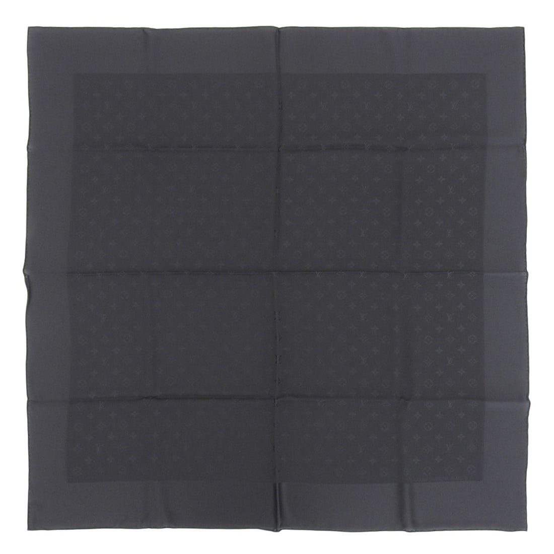LOUIS VUITTON Carre Monaco Monogram 100% Silk Scarf/Muffler, Black, Made in Italy, Women's, with: --- Catalog ---Category: SizeSize (LxW): 88cm x 88cm / 34.64'' x 34.64''Category: DesignType: ScarfColor: BlackGender: WomenMaterial: Silk Category: GeneralBrand: Louis VuittonCountry of Origin: Italy