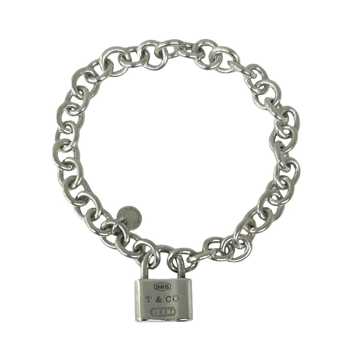 TIFFANY&Co. Tiffany Vintage Cadena Lock Bracelet 1837 Sterling Silver 925 Accessory 30398: --- Catalog ---Category: SizeLength: 17.5cm / 6.88''Category: DesignType: Charm braceletColor: SilverGender: WomenMaterial: Silver 925Category: GeneralBrand: Tiffany--- Item List ---Section: Condition