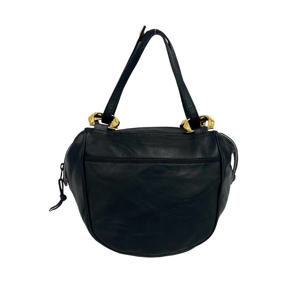 LOEWE Vintage Anagram Logo Nappa Leather Semi-One Shoulder Bag Handbag Black 19112: --- Catalog ---Category: SizeSize (HxWxD): 19cm x 20cm x 11.5cm / 7.48'' x 7.87'' x 4.52''Category: DesignType: Handbag, Shoulder bagColor: BlackGender: WomenMaterial: Leather Category: GeneralBrand: 