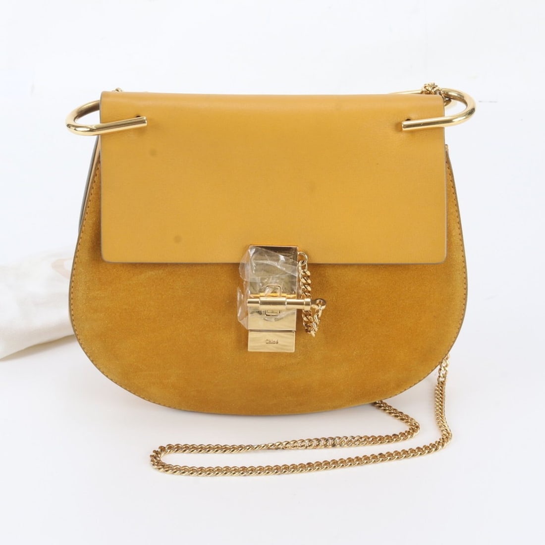 Chloé Chloe Drew Leather Chain Shoulder Bag, Crossbody Handbag, Tote Bag for Women: --- Catalog ---Category: SizeSize (HxWxD): 20cm x 23cm x 7cm / 7.87'' x 9.05'' x 2.75''Category: DesignType: Crossbody bag, Handbag, Shoulder bag, Tote bagColor: YellowGender: WomenMaterial: Leather C