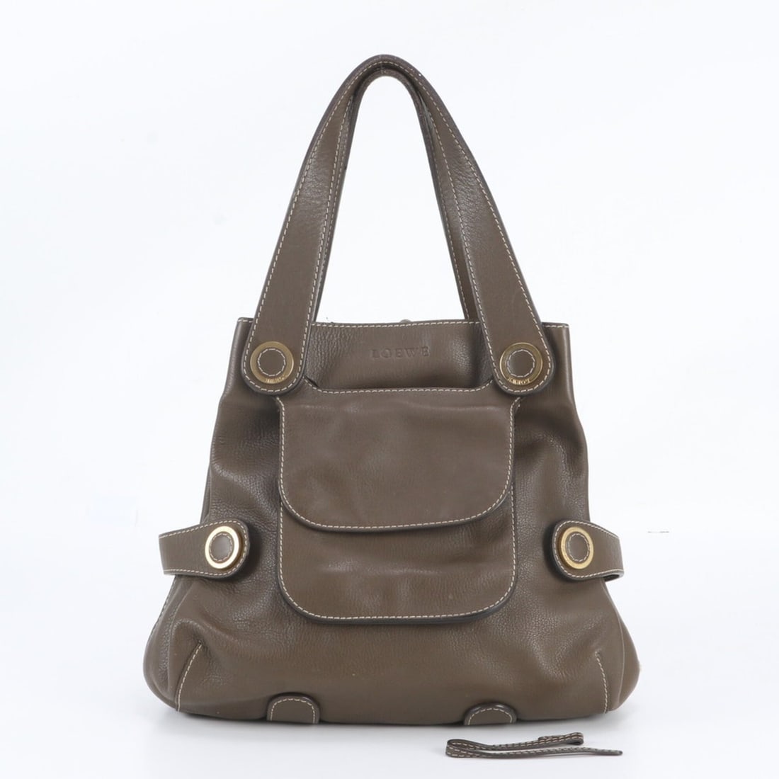 Loewe Leather Tote Bag Shoulder Handbag Brown Women's: --- Catalog ---Category: SizeSize (HxWxD): 35cm x 34cm x 15cm / 13.77'' x 13.38'' x 5.9''Category: DesignType: Handbag, Shoulder bag, Tote bagColor: BrownGender: WomenMaterial: Leather Category: Gener