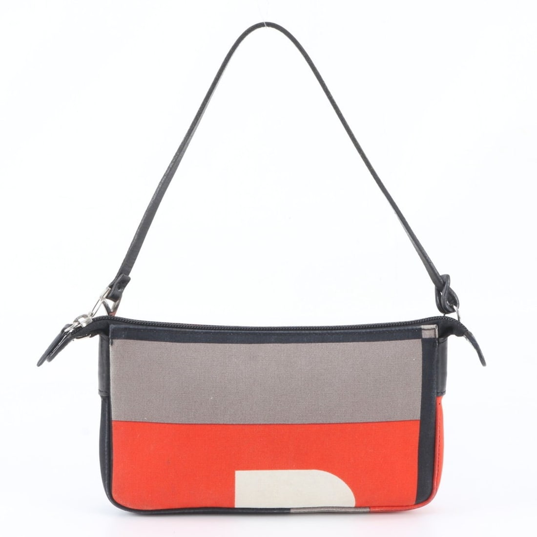 Bally Busy B Leather Canvas One-Shoulder Bag Handbag Brand Women's: --- Catalog ---Category: SizeSize (HxWxD): 12cm x 22cm x 3cm / 4.72'' x 8.66'' x 1.18''Category: DesignType: Handbag, Shoulder bagColor: Gray, Red colorGender: WomenMaterial: Leather , Canvas Category