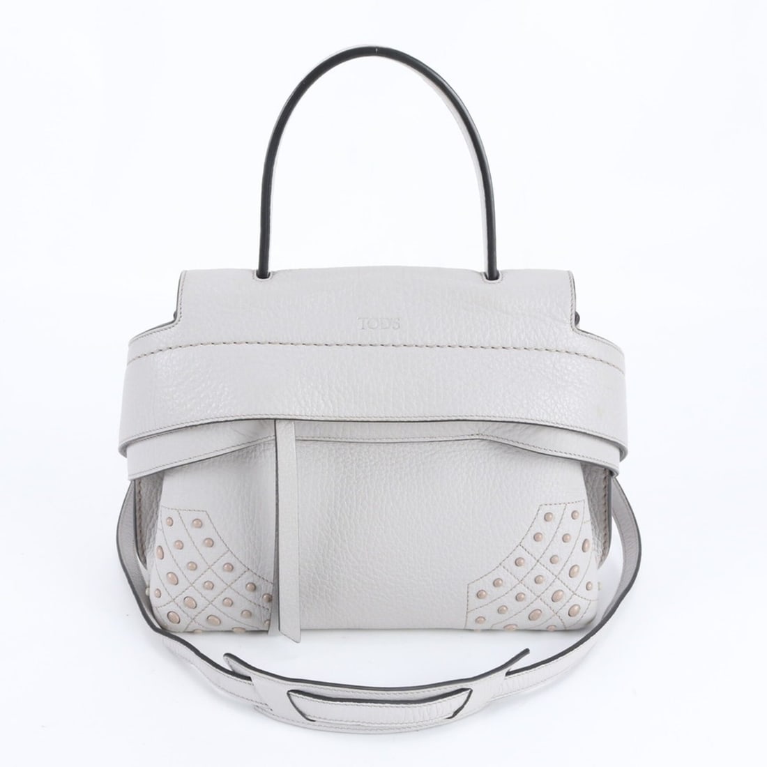 Tod's Wave Leather 2-Way Shoulder Bag, Handbag, Crossbody Gray, Women's: --- Catalog ---Category: SizeSize (HxWxD): 22cm x 27cm x 12cm / 8.66'' x 10.62'' x 4.72''Category: DesignType: Crossbody bag, Handbag, Shoulder bagColor: GrayGender: WomenMaterial: Leather Category: G