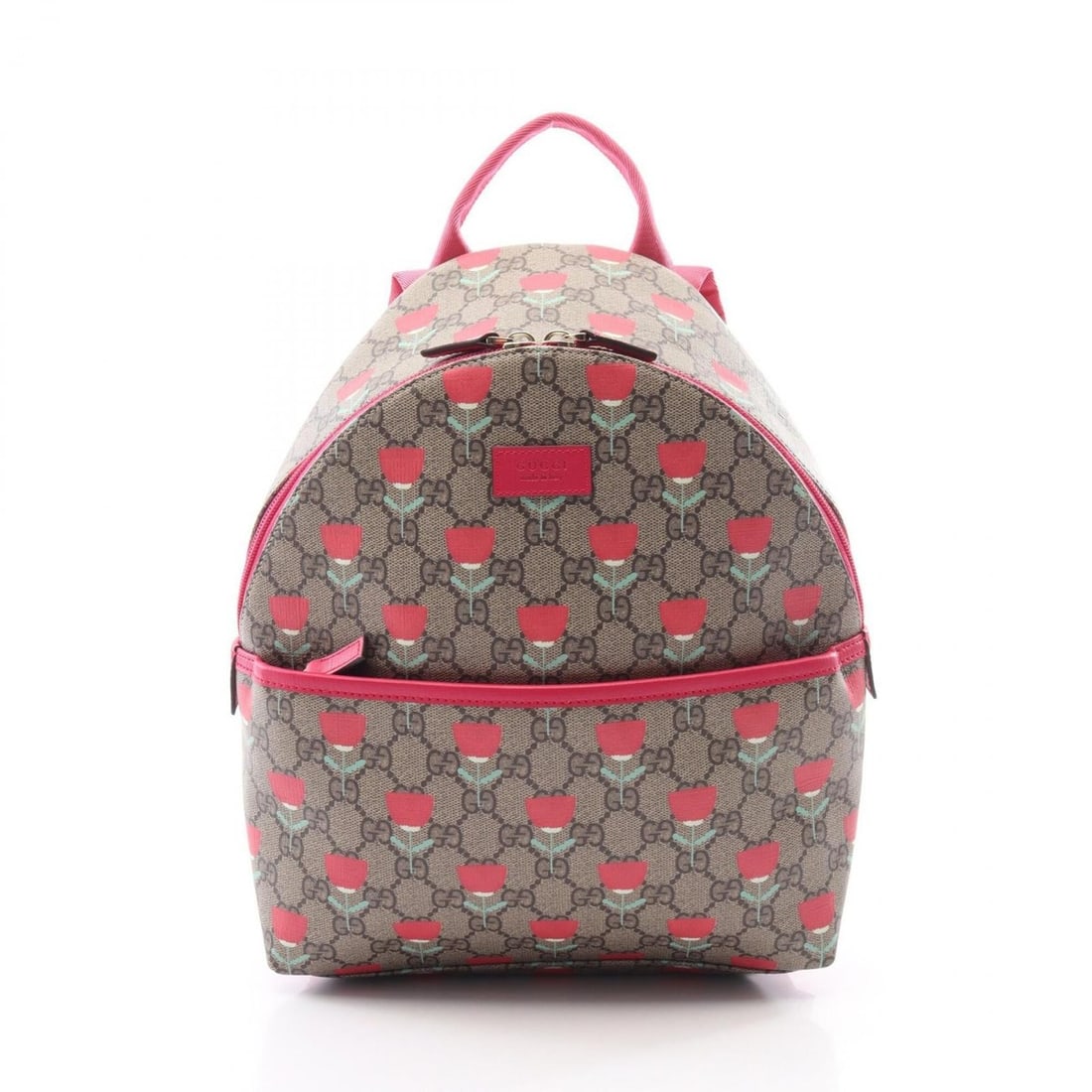 Gucci Children's GG Supreme Kim Seung-yeon Flower Print Backpack/Handbag, Coated Canvas and Leather,: --- Catalog ---Category: SizeSize (HxWxD): 31cm x 25cm x 10.5cm / 12.2'' x 9.84'' x 4.13''Category: DesignType: Backpack, HandbagColor: Beige, PinkGender: WomenMaterial: PVC , Leather Category: Genera