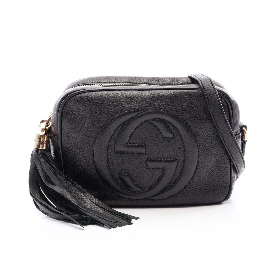 Gucci Soho Disco Bag, Interlocking G, Shoulder Bag/Handbag, Leather, Women's, Black, 308364: --- Catalog ---Category: SizeSize (HxWxD): 15cm x 20cm x 7cm / 5.9'' x 7.87'' x 2.75''Category: DesignType: Handbag, Shoulder bagColor: BlackGender: WomenMaterial: Leather Category: GeneralMPN: 308364