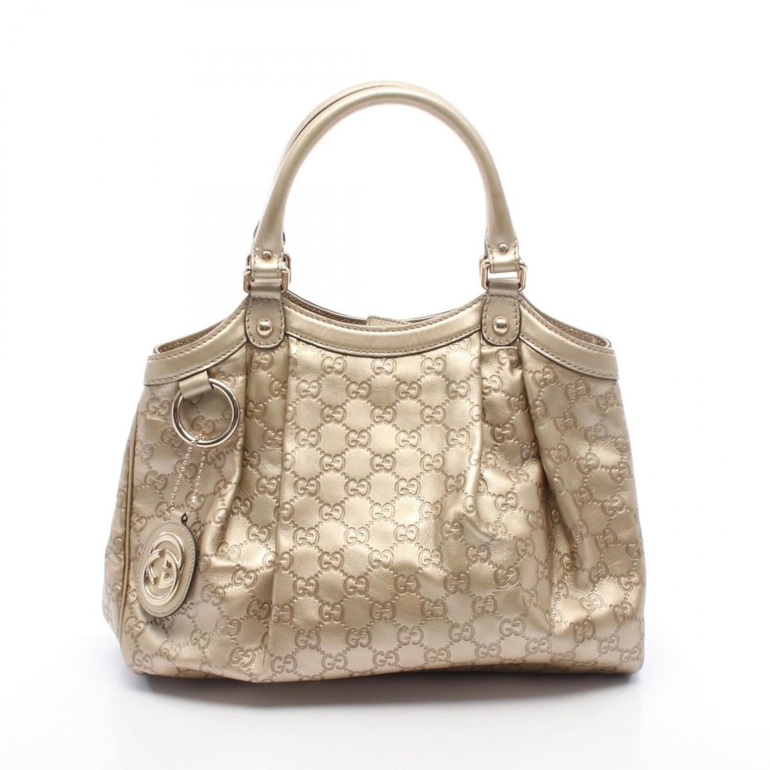 Gucci Sukey Guccissima Handbag, Leather, Women's, Gold Tone, 211944: --- Catalog ---Category: SizeSize (HxWxD): 25cm x 35cm x 11.5cm / 9.84'' x 13.77'' x 4.52''Category: DesignType: HandbagColor: GoldGender: WomenMaterial: Leather Category: GeneralMPN: 211944Brand: Guc
